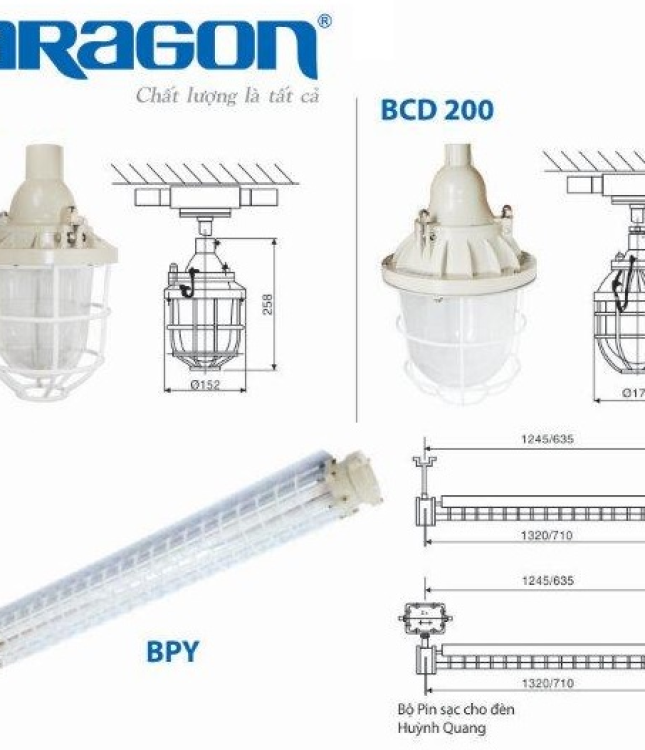 GIÁ ĐÈN CHIẾU SÁNG PARAGON CÁC LOẠI
