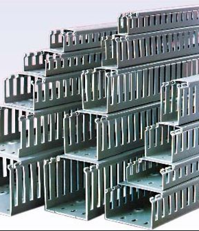 Giá máng nhựa(Trunking nhựa), máng nhựa trong tủ điện 