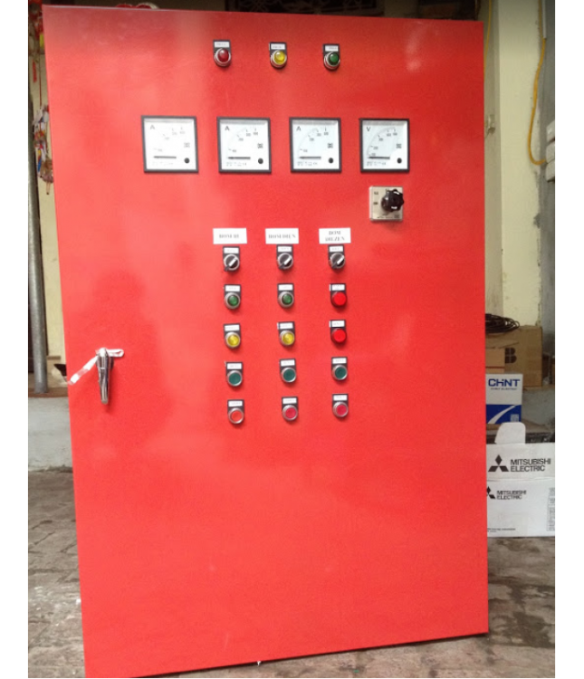 Giá lắp tủ điện điều khiển bơm cứu hỏa, pccc